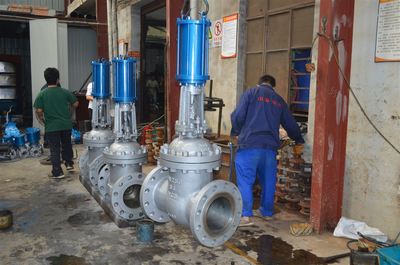 天津客戶向我公司訂購的六臺液動閥門已全部完成-公司動態(tài)-浙江中旭達自控閥門